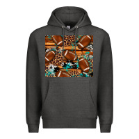 Charcoal Heather football tumbler Premium Hoodie - Artiststas