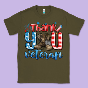 Thank You Veteran Classic Tee Designed By Maliassmallbusiness