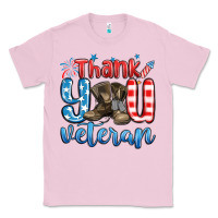 Bubblegum Pink thank you veteran Classic Tee - MaliasSmallBusiness