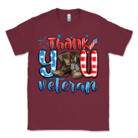 Burgundy thank you veteran Classic Tee - MaliasSmallBusiness