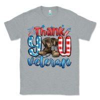 Heather Grey thank you veteran Classic Tee - MaliasSmallBusiness