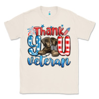 Natural thank you veteran Classic Tee - MaliasSmallBusiness