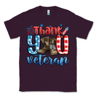 Plum thank you veteran Classic Tee - MaliasSmallBusiness