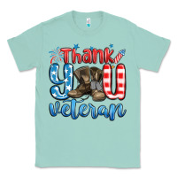 Seafoam thank you veteran Classic Tee - MaliasSmallBusiness