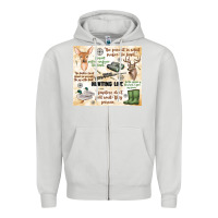 Dove Grey hunting life Zipper Hoodie - MaliasSmallBusiness