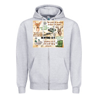 Heather Grey hunting life Zipper Hoodie - MaliasSmallBusiness