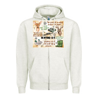 Oatmeal Heather hunting life Zipper Hoodie - MaliasSmallBusiness