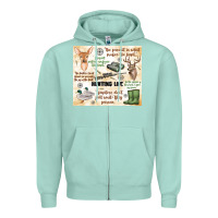 Seafoam hunting life Zipper Hoodie - MaliasSmallBusiness