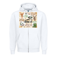 White hunting life Zipper Hoodie - MaliasSmallBusiness