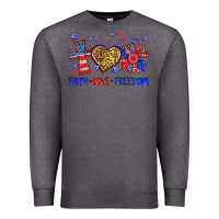 Charcoal Heather faith love freedom Premium Sweatshirt - Neo Western