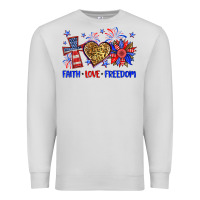 Dove Grey faith love freedom Premium Sweatshirt - Neo Western