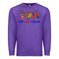 Purple faith love freedom Premium Sweatshirt - Neo Western