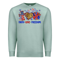 Seafoam faith love freedom Premium Sweatshirt - Neo Western