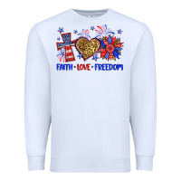 White faith love freedom Premium Sweatshirt - Neo Western