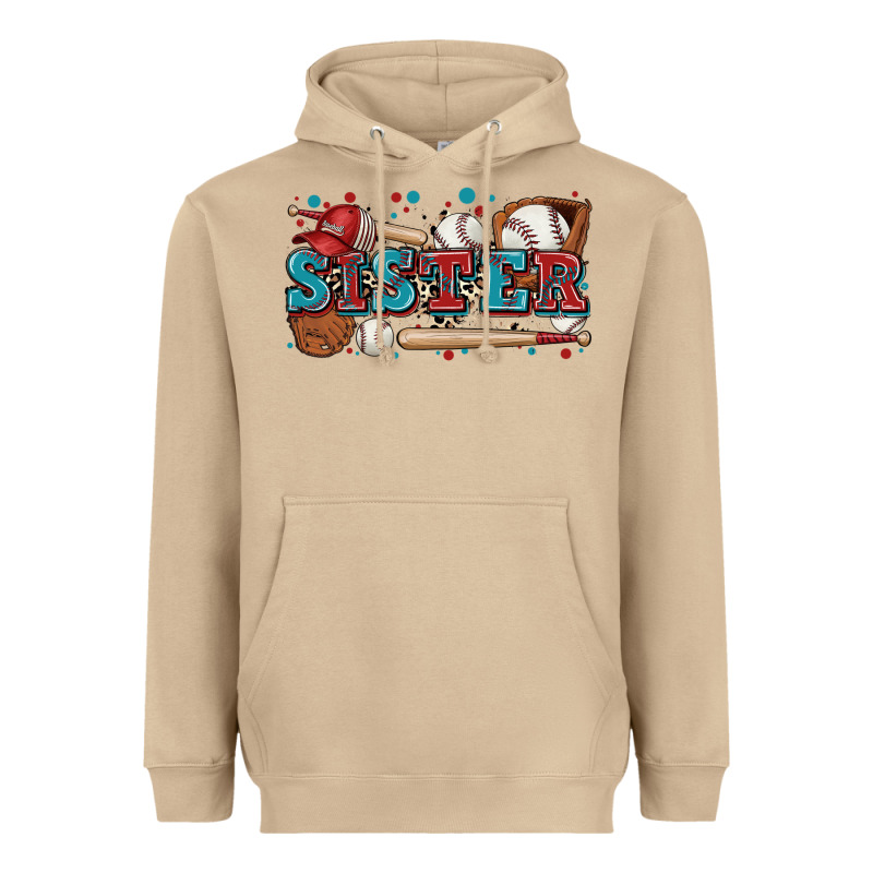 Sister Baseball Heavyweight Hoodie by Zillion Design Studio | Teevron
