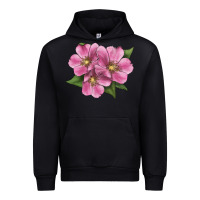 Black Wild Prairie Rose Illustrations Urban Hoodie - LillyAllenDesigns