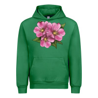Emerald Wild Prairie Rose Illustrations Urban Hoodie - LillyAllenDesigns