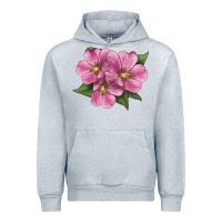 Heather Grey Wild Prairie Rose Illustrations Urban Hoodie - LillyAllenDesigns