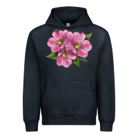 Navy Wild Prairie Rose Illustrations Urban Hoodie - LillyAllenDesigns
