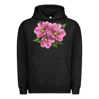 Pigment Black Wild Prairie Rose Illustrations Urban Hoodie - LillyAllenDesigns