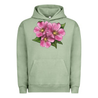 Pigment Oil Green Wild Prairie Rose Illustrations Urban Hoodie - LillyAllenDesigns
