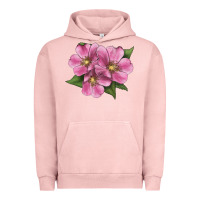 Pigment Salmon Wild Prairie Rose Illustrations Urban Hoodie - LillyAllenDesigns