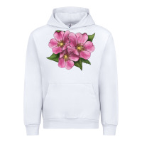 White Wild Prairie Rose Illustrations Urban Hoodie - LillyAllenDesigns