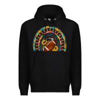 Black football rainbow Premium Hoodie - Artiststas