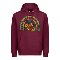 Burgundy football rainbow Premium Hoodie - Artiststas