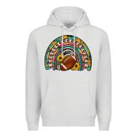 Dove Grey football rainbow Premium Hoodie - Artiststas