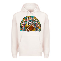 Pale Pink football rainbow Premium Hoodie - Artiststas