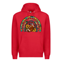 Red football rainbow Premium Hoodie - Artiststas