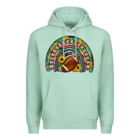 Seafoam football rainbow Premium Hoodie - Artiststas