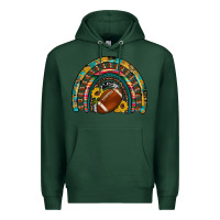 Sports Green football rainbow Premium Hoodie - Artiststas