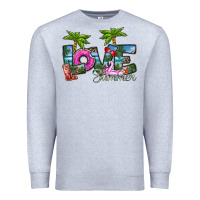 Heather Grey love summer Premium Sweatshirt - SublimationCraftShop