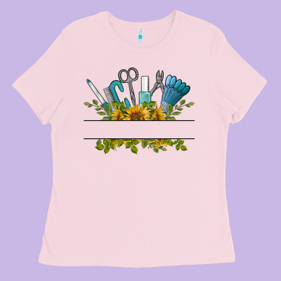 Customize Nail Tools With Sunflower Ladies Tee Designed By Barkaloodesign