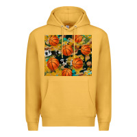 Mustard basketball tumbler Premium Hoodie - Artiststas