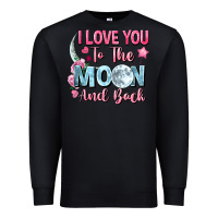 Black i love you to the moon and back Premium Sweatshirt - FaDigitalArtStudio