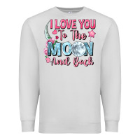 Dove Grey i love you to the moon and back Premium Sweatshirt - FaDigitalArtStudio