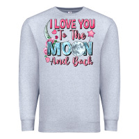 Heather Grey i love you to the moon and back Premium Sweatshirt - FaDigitalArtStudio
