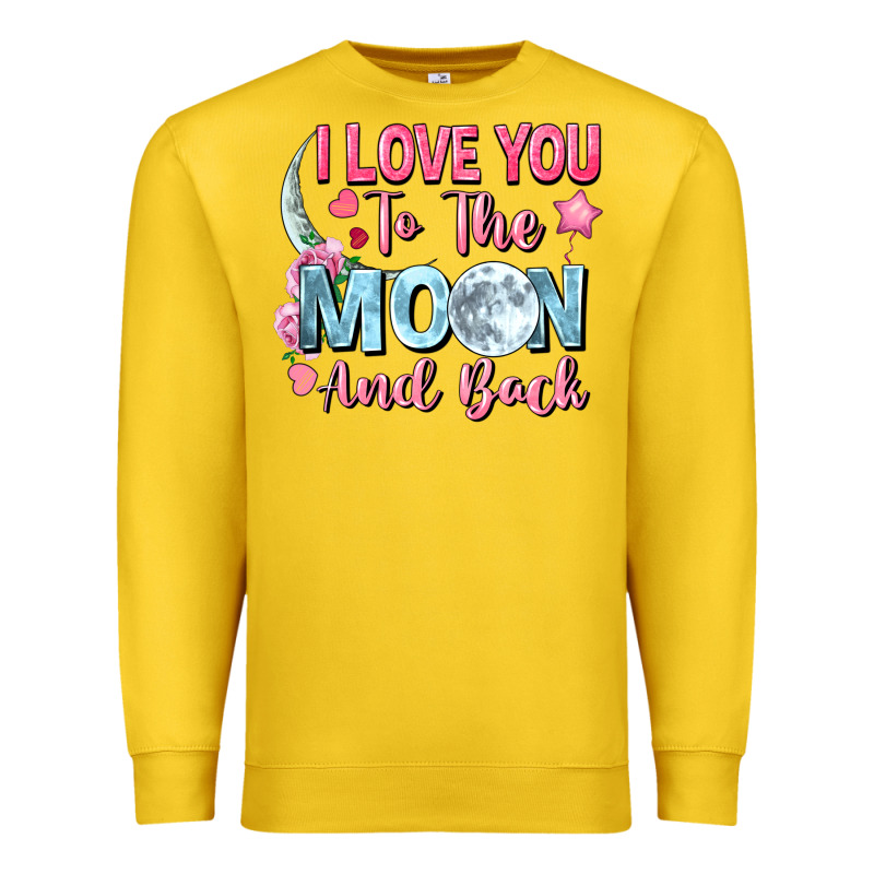 I Love You To The Moon And Back Premium Sweatshirt by FaDigitalArtStudio | Teevron