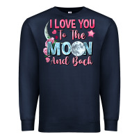 Navy i love you to the moon and back Premium Sweatshirt - FaDigitalArtStudio