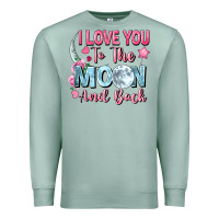 Seafoam i love you to the moon and back Premium Sweatshirt - FaDigitalArtStudio