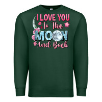 Sports Green i love you to the moon and back Premium Sweatshirt - FaDigitalArtStudio