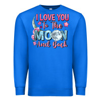 True Royal i love you to the moon and back Premium Sweatshirt - FaDigitalArtStudio