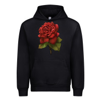 Black Oklahoma Rose Illustrations Urban Hoodie - LillyAllenDesigns