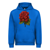 Cobalt Oklahoma Rose Illustrations Urban Hoodie - LillyAllenDesigns