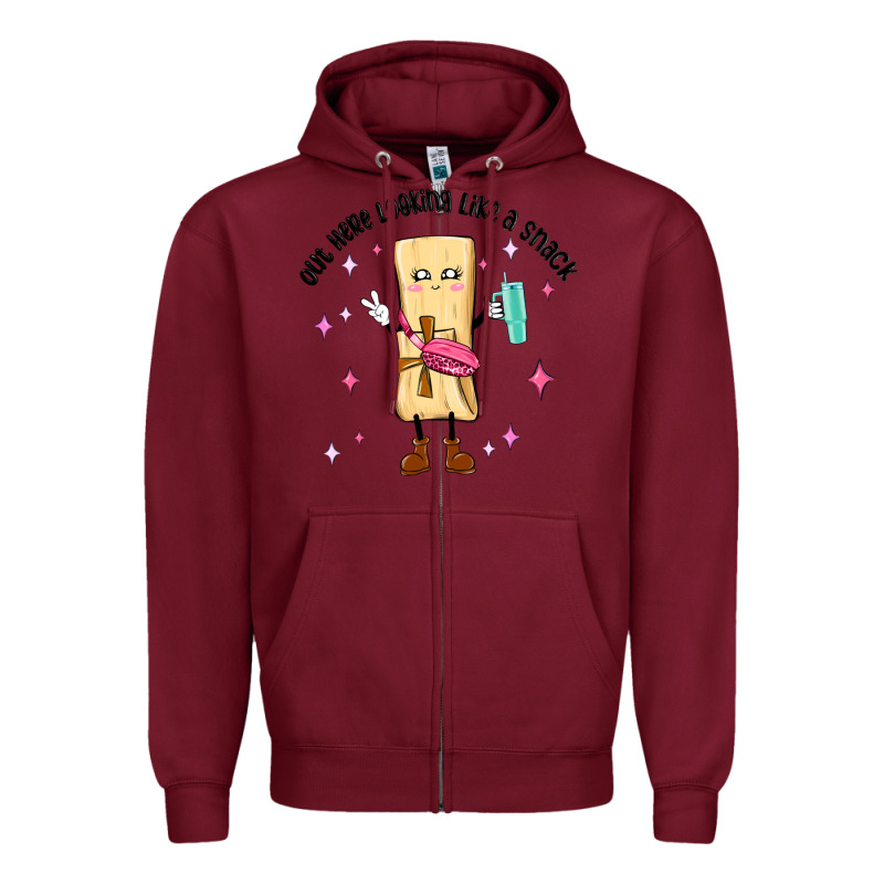 Out Here Looking Like A Snack Zipper Hoodie by MaliasSmallBusiness | Teevron