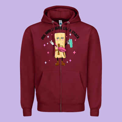 Zipper Hoodie out here looking like a snack