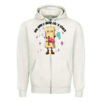 Oatmeal Heather out here looking like a snack Zipper Hoodie - MaliasSmallBusiness